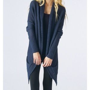 Blue knit cardigan